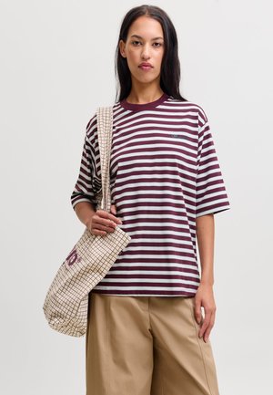 JJXX, JXRHEA LOOSE STRIPE TEE - T-Shirt print - winetasting