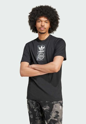 CAMOUFLAGE LABEL - T-shirt con stampa - black
