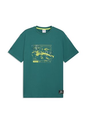 ASTON MARTIN ARAMCO TEAM RELAXED - T-shirt imprimé - green lux