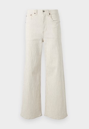 Abercrombie & Fitch, STRIPE LIGHTWEIGHT - Wide Leg - coloured denim