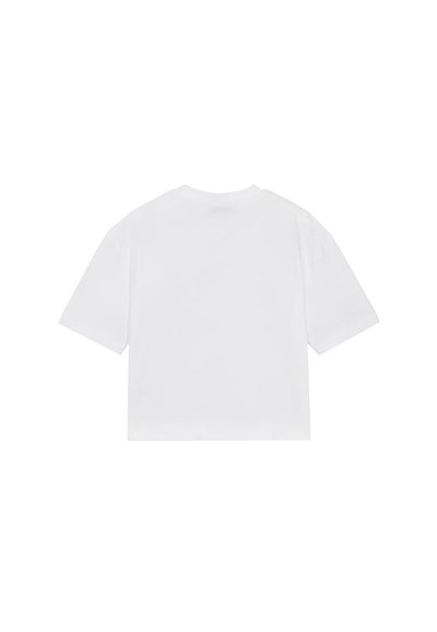 Witte, korte mouwen T-shirt met een relaxte pasvorm. Gemaakt van zacht materiaal, met een ronde halslijn en zonder zichtbare logo's of patronen.