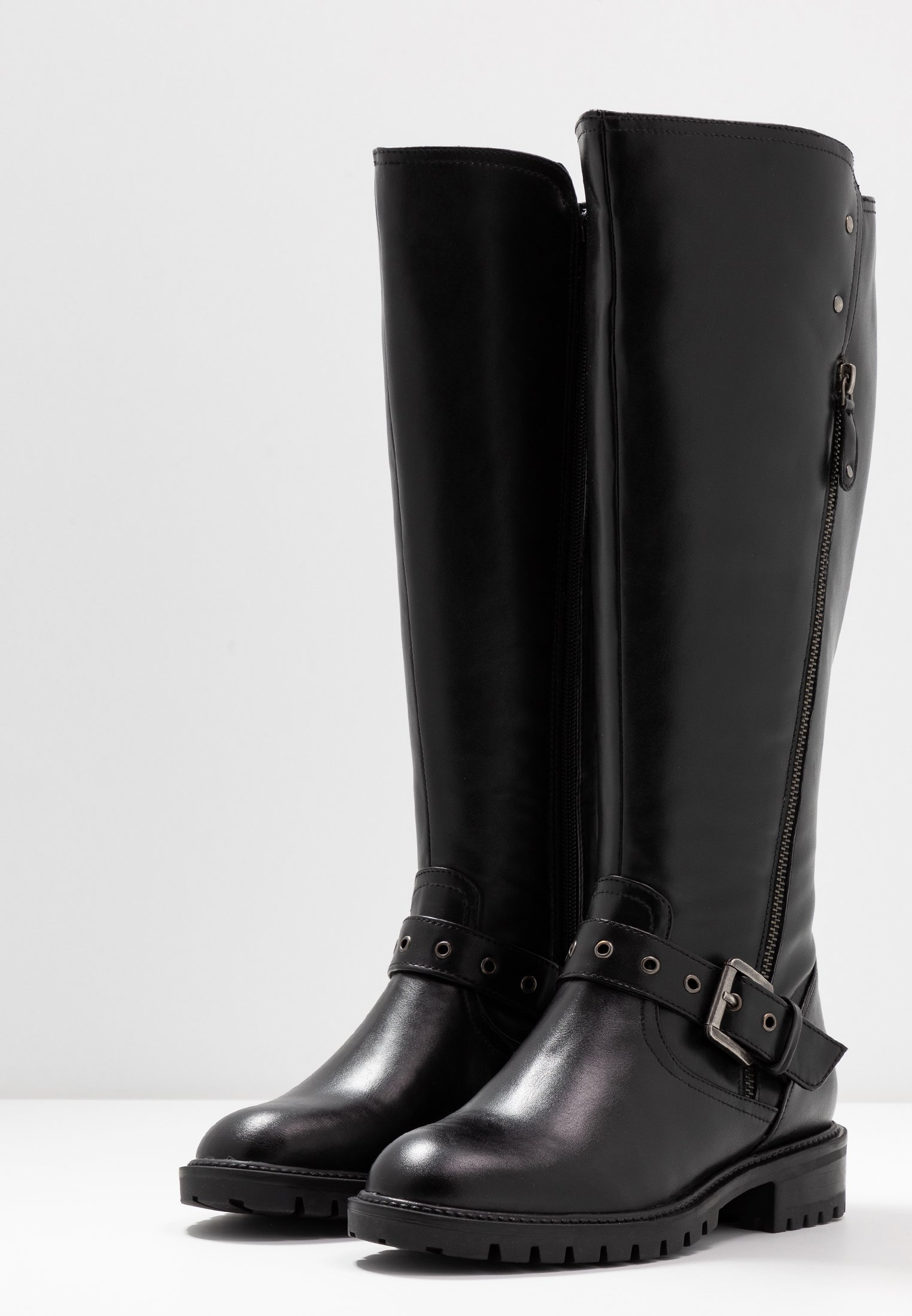 Simply Be WIDE FIT GWEN KNEE HIGH Cowboy Bikerboots Simply Be WIDE FIT GWEN KNEE HIGH Cowboy Bikerboots