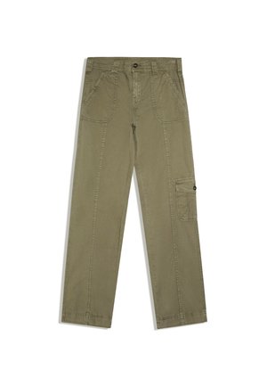 Bershka, STRAIGHT-LEG - CARGO TROUSERS - Pantalon cargo - khaki