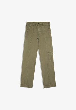 Bershka, STRAIGHT-LEG - CARGO TROUSERS - Pantalon cargo - khaki