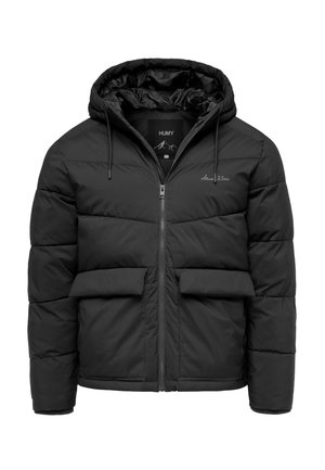 MIT KAPUZE GESTEPPTE FORM GEFÜTTERT WARM - Winter jacket - schwarz