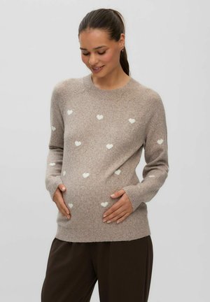 Vero Moda, STRICKPULLOVER NORMAL GESCHNITTEN RUNDHALS PULLOVER - Pullover - moon rock