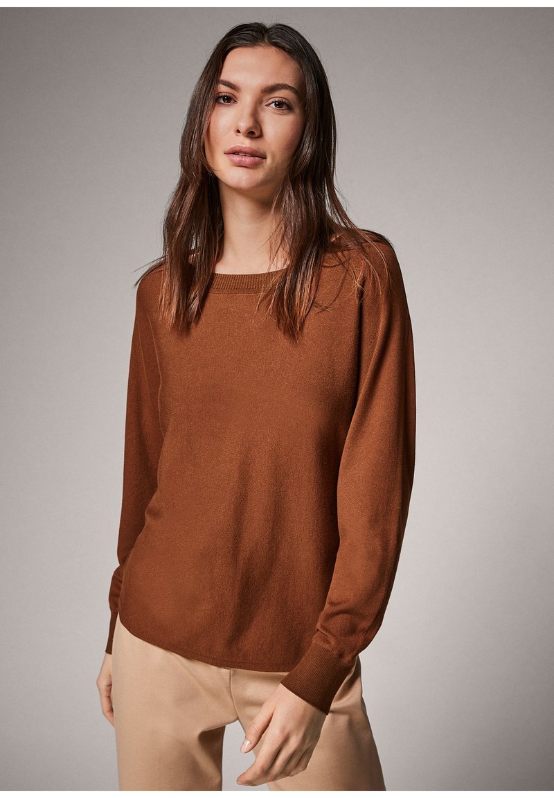 Damen Strickjacken | comma MIT U-BOOT AUSSCHNITT Strickpullover sienna brown/braun - CH29607 Damen Strickjacken | comma MIT U-BOOT AUSSCHNITT Strickpullover sienna brown/braun - CH29607