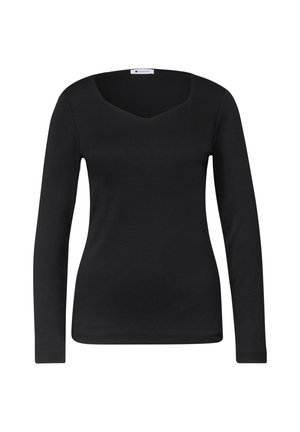 Street One, LANGARM SHIRT MIT CARRÉ AUSSCHNITT - T-shirt à manches longues - black