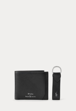 Polo Ralph Lauren 3-IN-1 LEATHER WALLET & KEY FOB GIFT SET UNISEX - Μπρελόκ - black