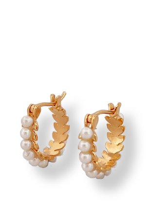 ByNouck PEARL LEAF HOOP  - Earrings - gold coloured