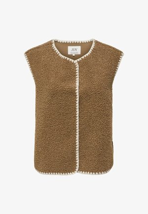 JDY, TEDDY GILET JDYSIMINA TEDDY GILET - Veste sans manches - chocolate brown