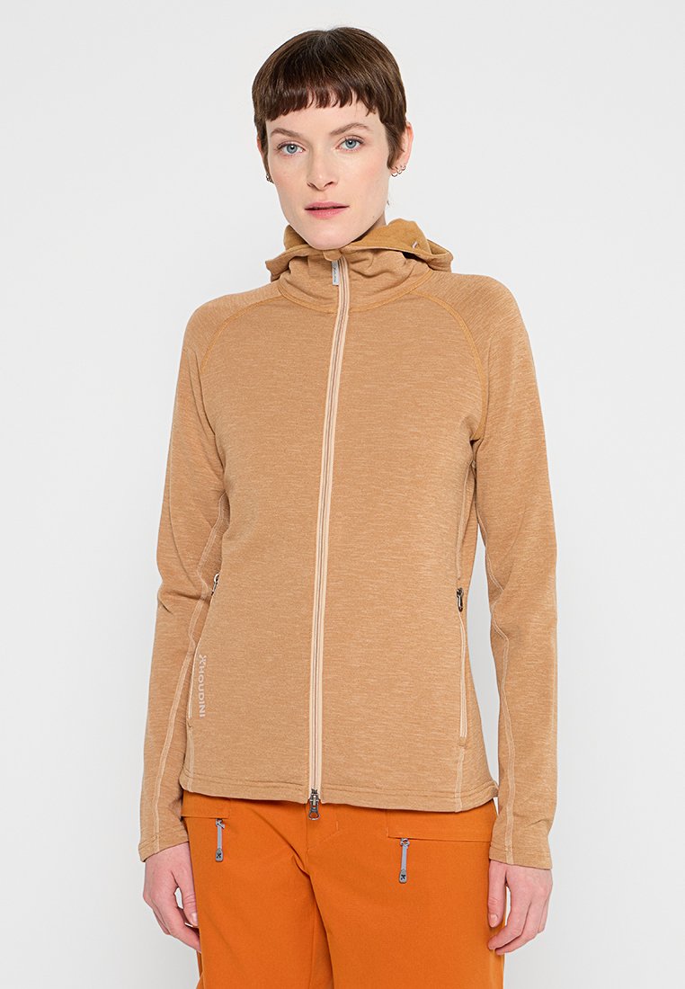 Houdini Sweater met rits okergeel Houdini Sweater met rits okergeel