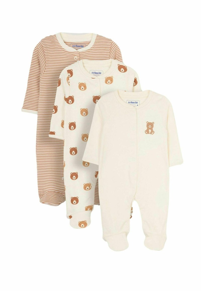 JoJo Maman Bébé BEAR 3 PACK.  - REGULAR FIT - Natdragt - natural