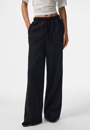 Pieces PCCHILLI HW NEW WIDE SWT PANTS NOOS BC - Pantalon de survêtement - black