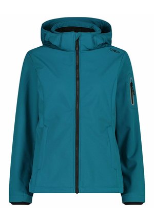 ZIP HOOD - Chaqueta softshell - petrol