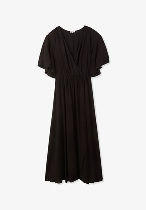 Terranova, LONG WRAP WITH BELT - Vestito lungo - nero