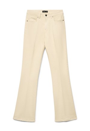 Calliope, JEAN TINTA UNITA - Jean flare - crema