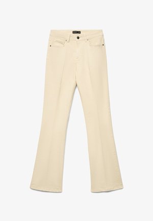 Calliope, JEAN TINTA UNITA - Jean flare - crema