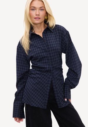 LOAVIES, LOAVIES - Blusa abotonada - blue dark   checks