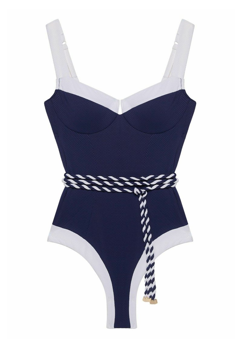 SHEIN Swim Curve Costume da bagno taglie forti di colore uno per