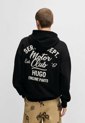 HUGO Felpa con cappuccio - black
