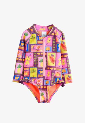 Next, REGULAR FIT - LONG SLEEVE SWIMSUIT . - Maillot de bain - purple orange tropical