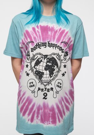 ED SHEERAN NOTHING HAPPENS DYE WASH  - Print T-shirt - blue