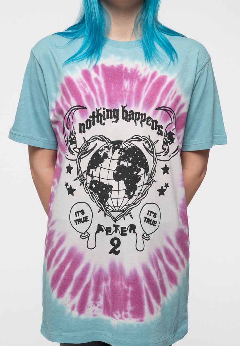 Paradiso Clothing ED SHEERAN NOTHING HAPPENS DYE WASH  - Print T-shirt - blue