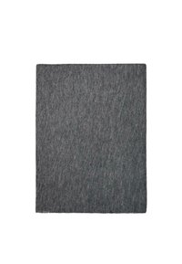 Gray square blanket made of textured fabric, featuring a consistent woven pattern with subtle variations in shading and color depth.