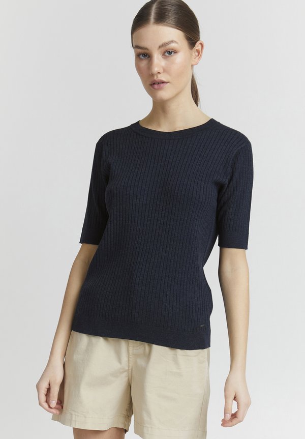 OXRIONA - Basic T-shirt - totaleclipsemelange