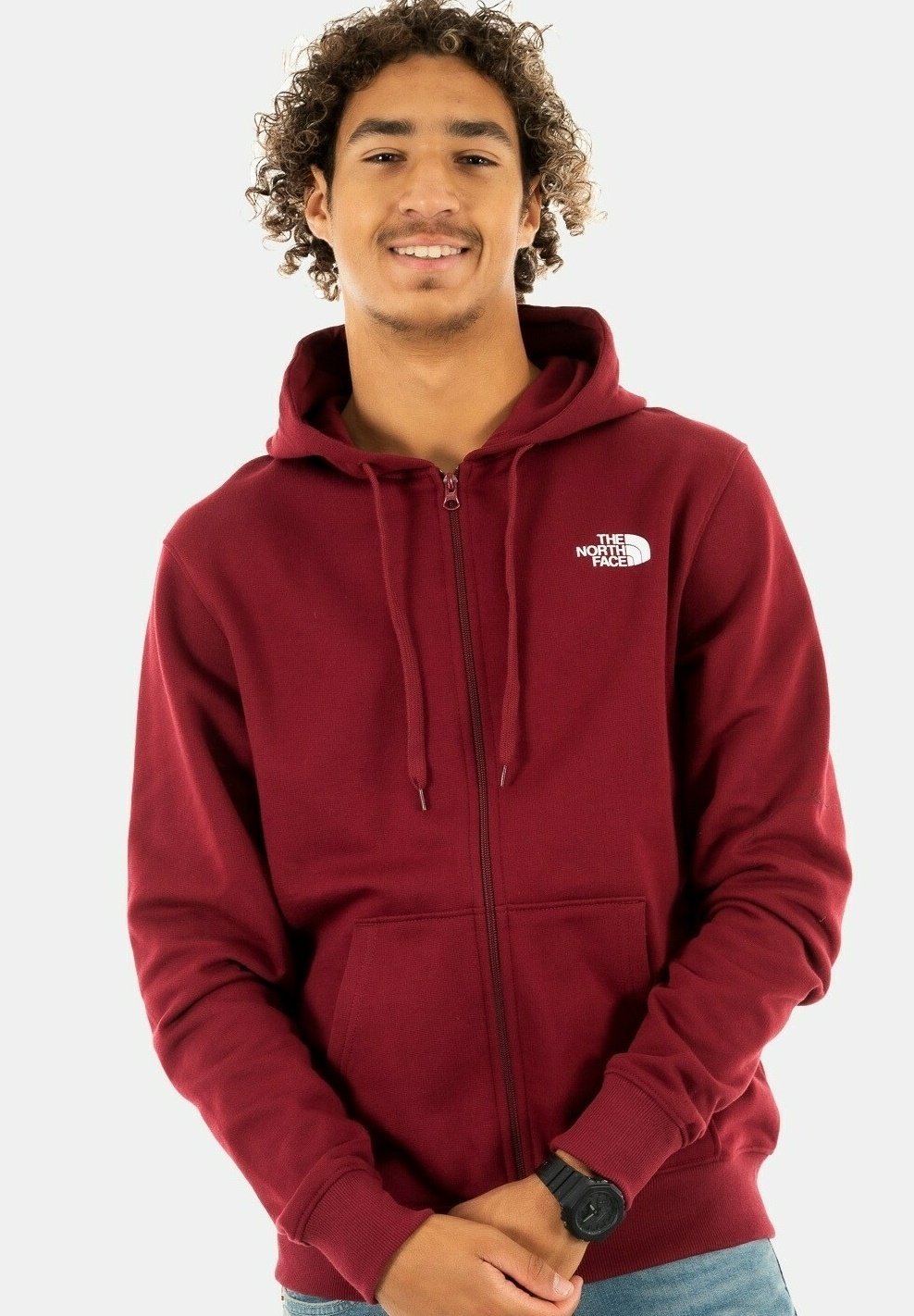 North Face Zip-up sweatshirt - rouge 