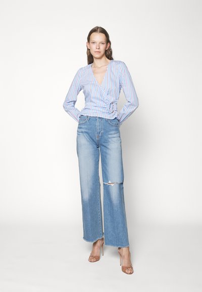 Veronica Beard Wide Leg - blue denim
