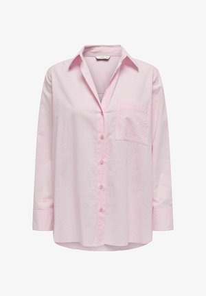 Hele roosa pikka varrukaga särk, mis on valmistatud pehmest kangast. Omab klassikalist kraed, nööpidega esiosa ja ühte rinnataskut.