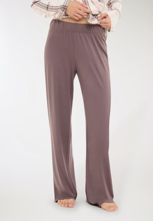 WIDE LEG TINTA UNITA - Pantaloni del pigiama - cioccolato