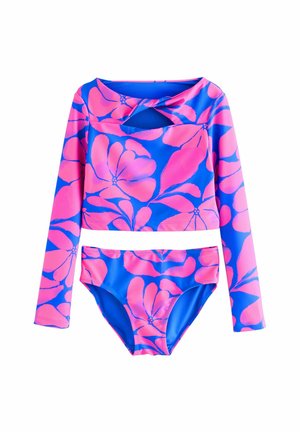 Next, LONG SLEEVED SET - Bikini - blue/pink floral print