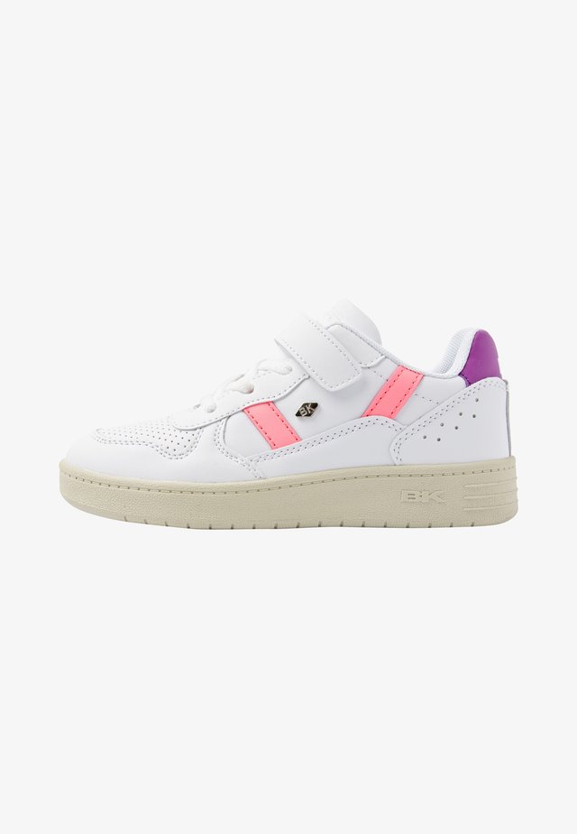 RAWW - Sneakers laag - white/neon peach/purple