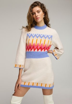 NEYA FAIRISLE - Vestido de punto - classic cream multi