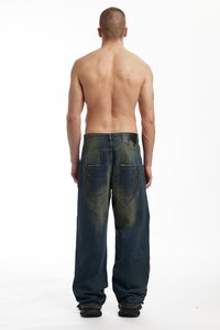 FAVELA DOUBLE LAYER - Løst sittende jeans - dark blue