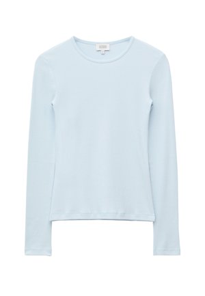& OTHER STORIES, & OTHER STORIES RIBBED LONG-SLEEVE TOP - T-shirt à manches longues - light blue