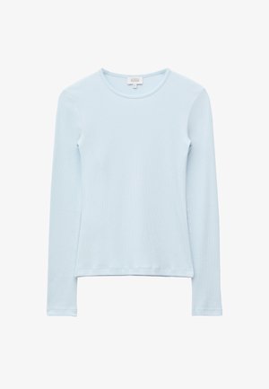& OTHER STORIES, & OTHER STORIES RIBBED LONG-SLEEVE TOP - T-shirt à manches longues - light blue