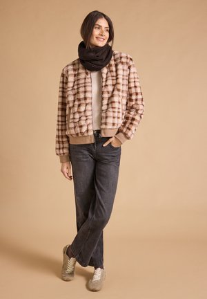 Cecil, LOOP SCARF WITH A MELANGE LOOK - Écharpe tube - choco sauce brown melange