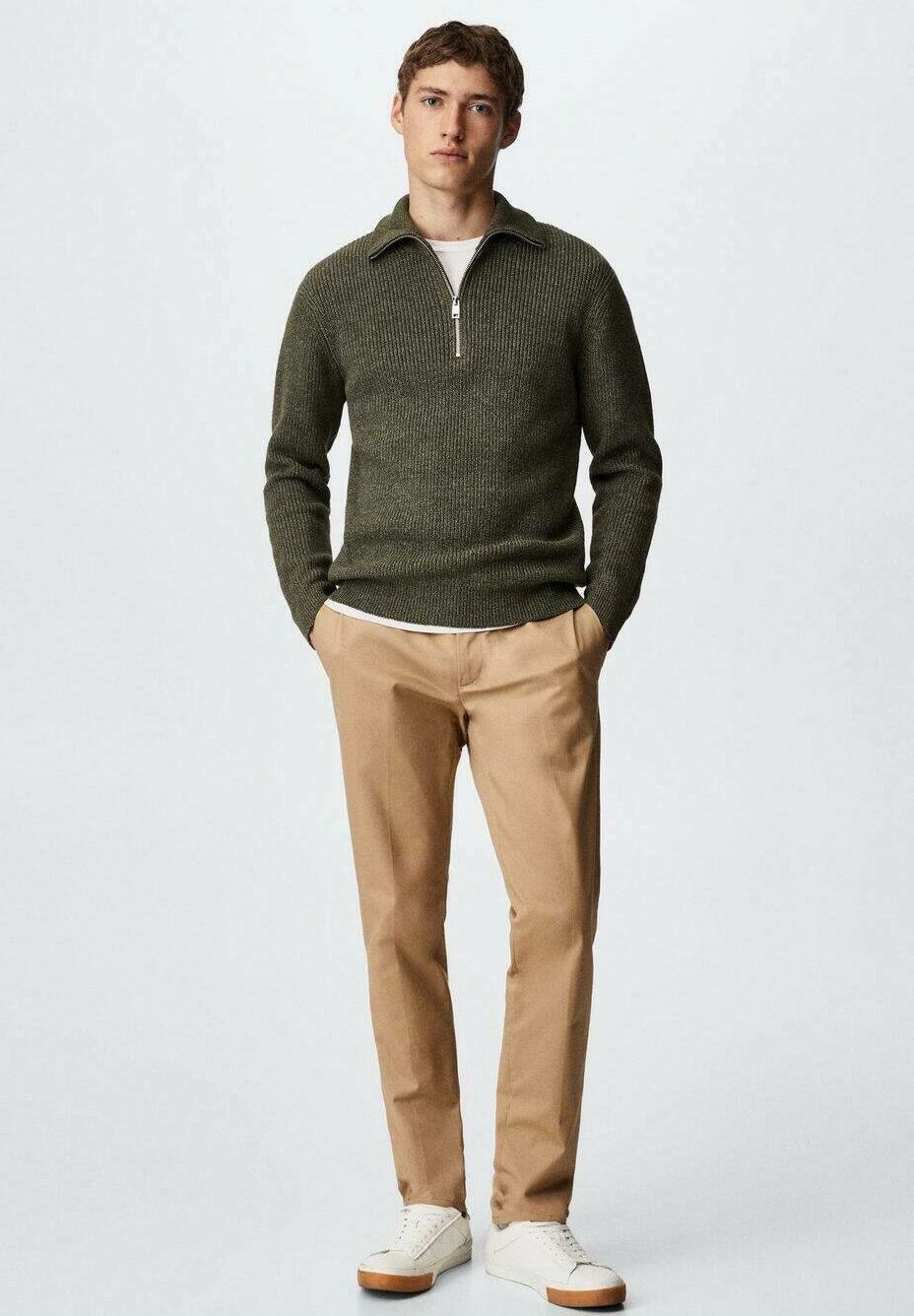 Mango TEXASP - Jumper - khaki - Zalando 