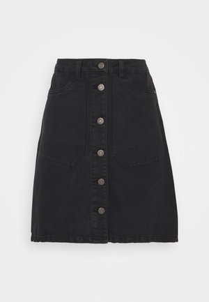 NMSUNNY SHORT SKIRT - Spódnica mini - black denim