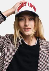 GANT REG HOUNDSTOOTH - Palton scurt - soft oat