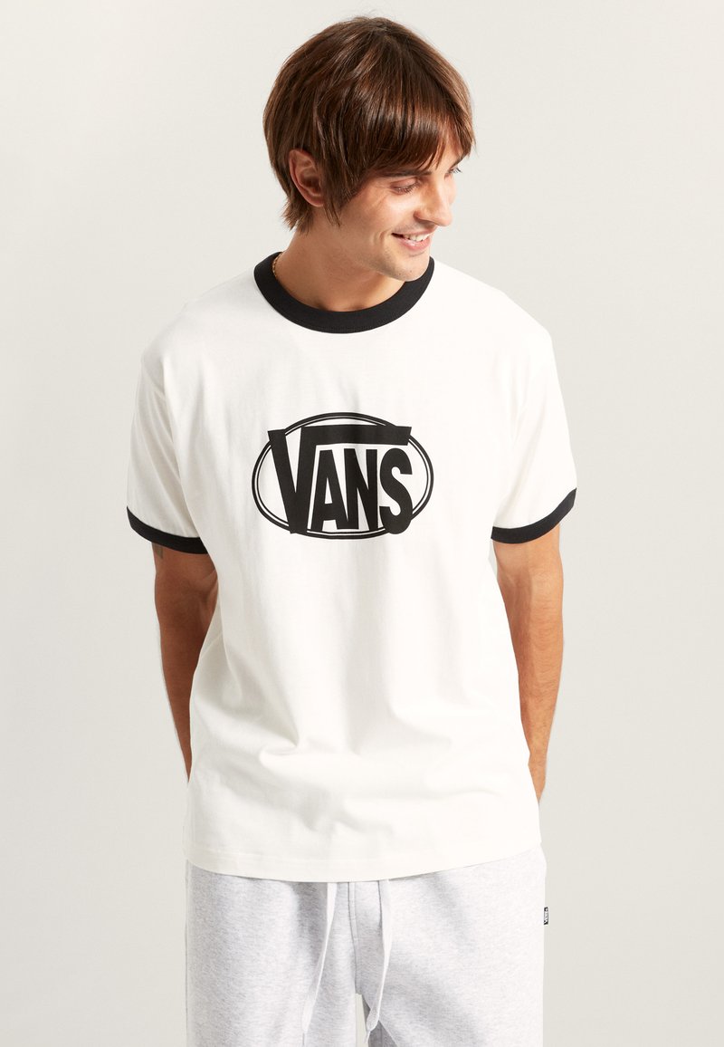 Vans CENTER CHEST RINGER - Triko s potiskem - natural
