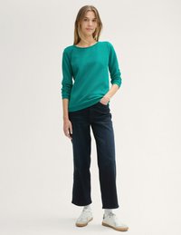 TOM TAILOR DENIM STRUCTURED - Sweater - jade green
