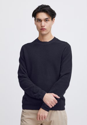 CFKARL WAFFLE CREW NECK  - Strickpullover - dark navy