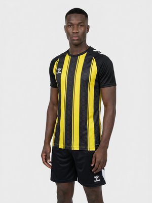 Hummel, STRIPED - T-shirts print - blazing yellow black
