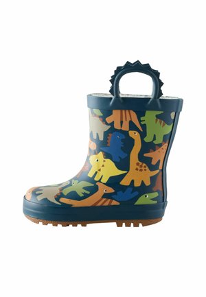 Next, WARM LINED HANDLE WELLIES - Gummistiefel - navy dinosaur