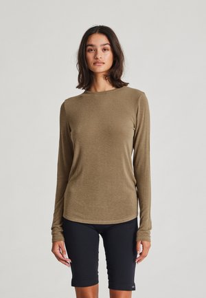 THYRA - T-shirt à manches longues - wood smoke